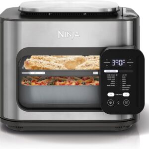 Ninja Combi All-in-One Multicooker, Oven, & Air Fryer, Complete Meals in 15 Mins, 14-in-1 Functions, Combi Cooker + Air Fry, Bake, Roast, Slow Cook and More, 3 Accessories, Stainless Steel, SFP701